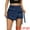 Dark Blue, variant on DARING DIVA Women's High Waist Western Asymmetrical Denim Cargo Skirt Shorts XL Black