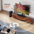 thumbnail image 3 of Universal Swivel TV /Table Top TV Stand for 19 to 43 inch TVs with 90 Degree Swivel, 4 Level Height Adjustable, Heavy Duty Tempered Glass Base, Holds up to 99LBS HT02B-001, 3 of 8