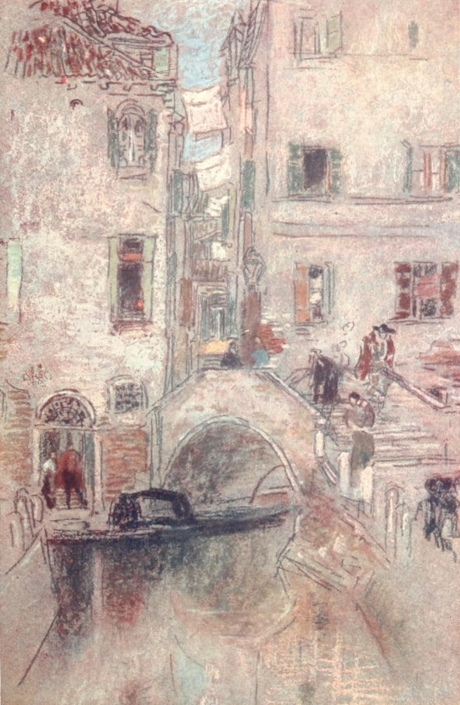 Whistler as I knew him 1904 A Bye Canal Venice Poster Print by James