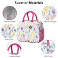 thumbnail image 2 of Insulated Lunch Bag for Women, Floral Print Oxford Fabric Lunch Box, Leakproof Thermal Cooler Tote for Work, School & Picnic, Vintage Floral Print, 2 of 5