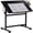 Black, variant on ZENY 35.4" Drafting Table with 0-90° Tilting Desktop, Pencil Cup & Paper Ledge Metal Frame Art Desk with Leveling Feet for Drawing Painting, Walnut