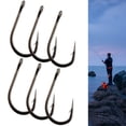 thumbnail image 3 of Leaveforme 100pcs Fishing Circle Hooks Strong High Carbon Steel Offset Catfish Fishing Hooks for Bass Trout Freshwater Saltwater, 3 of 8