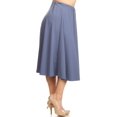 thumbnail image 2 of Moa Collection Women's Plus Size Solid Midi Skirt, 2 of 4