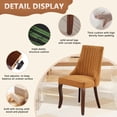 thumbnail image 3 of MIKIBAMA Modern Gold Velvet Upholstered Accent Dining Chair, Set of 2, 3 of 5