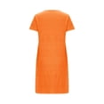 thumbnail image 5 of Womens Nightgown Short Sleeve Crewneck Printed Sleepwear Oversized Loose Dress Pajamas Cozy Elegant Casual Nightgowns for Women Orange XXL, 5 of 6