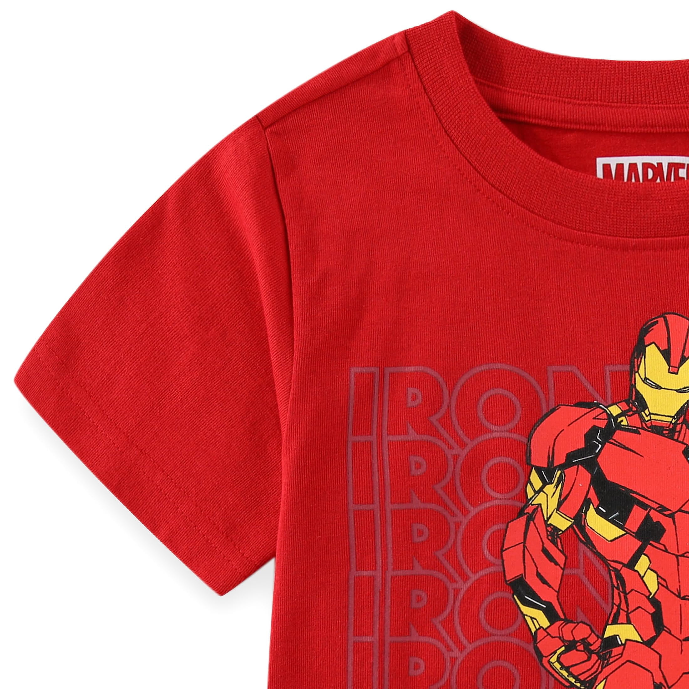 Marvel Avengers Iron Man Short Sleeve T-Shirt (Boys), 2 Pack, Sizes 3T-8