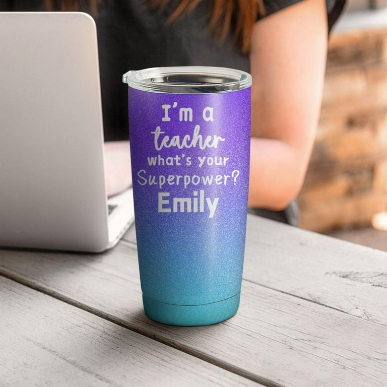 Teacher Personalized Tumbler Cup,Custom Teacher Appreciation Coffee Travel  Mug,Ideal for Teacher Retirement Gifts/End of Year Teacher Gift (Custom  Teacher Cup 9) 