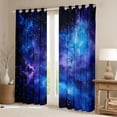 thumbnail image 2 of Homewish Teens Starry Sky Black Out Curtains,Universe Galaxy Curtains Pack of 2 (42x63 Each),Abstract Gradient Bedroom Curtains,Breathable Home Decor, 2 of 6