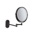 thumbnail image 1 of Fawoonu 360° Rotatable Wall-Mounted LED Makeup Mirror with 3X/1X Magnification, USB Rechargeable, Adjustable Lighting, and Easy Installation in Black, 1 of 1