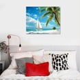 thumbnail image 5 of Sailing Boat at Sea Canvas Art, Unframed 20x16 Inch, Nautical Coastal Decor for Beach House, 5 of 6