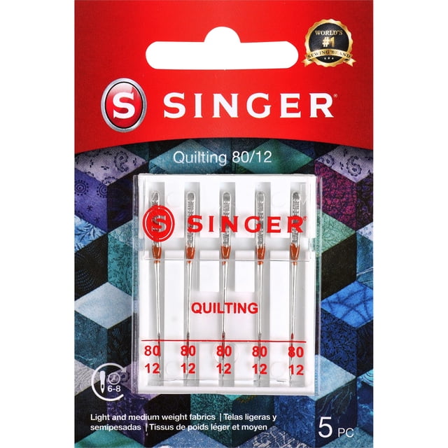 Agujas para acolchar a máquina SINGER, tamaño 80/12, universales (5)