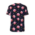 thumbnail image 3 of Haiem Hip Hop Hipster Baseball Jersey Button Down Shirts Sports Uniforms Men Women Jersey(Cartoon Donut Planets,XX-Large), 3 of 9