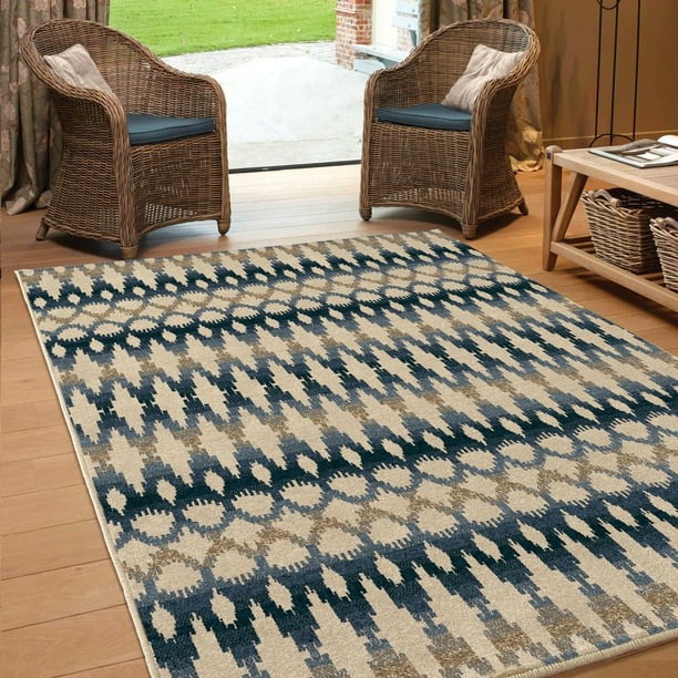 Orian Rugs Indoor/Outdoor Southwest Links Ikat Multi Area Rug Walmart