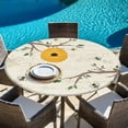 thumbnail image 6 of Bees Branches Round Tablecloth, Fitted Table Cover with Elastic for 36"-44" Round Tables, Farmhouse Spring Botanical Elegant Table Cloth Outdoor Indoor Dinning Party Waterproof Tablecloths, 6 of 7