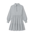 thumbnail image 6 of QSAWXQZ Women's Long Sleeve Mini Dress V Neck Tiered Ruffle Hem Lantern Sleeve A Line Dress for Casual Fall S, 6 of 7