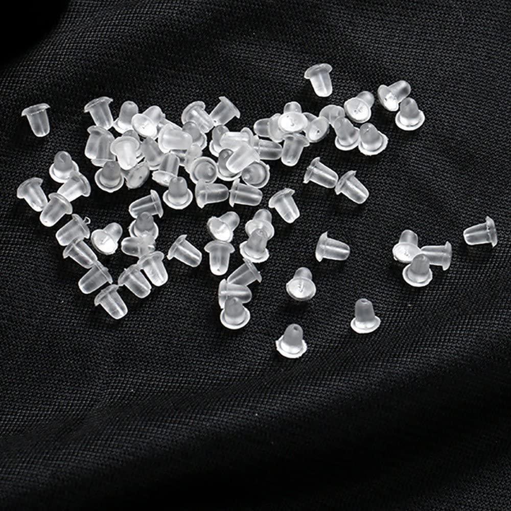 1000 Pcs Clear Earring Backs Safety Silicone Earring Clutch Earring Pads Earrings Jewelry Accessories for Women - image 4 of 5