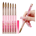 thumbnail image 1 of 6 Pinceles Acrílico Para Uñas, 6,8,10,12,14,16 ROSA, 1 of 5