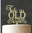 thumbnail image 3 of "Tale As Old As Time" Romantic Wedding Cake Topper Personalized Rustic Wooden Cake Topper Cake Decoration 5"-6" Inches Wide, 3 of 3
