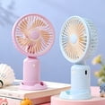 thumbnail image 6 of PoyoKee Portable Fan, 3 Speeds Usb Rechargeable Mini Handheld Fan, Small Desk Fan for Travel Essentials Classroom Camping, 7 in - Blue, 6 of 6
