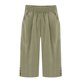 thumbnail image 3 of Capri Pantalones para Mujeres Casual Verano Color Sólido Lino, Bolsillos Cintura Elástica Pantalones Cortos Ligeros, 3 of 4