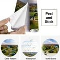 thumbnail image 4 of Peel and Stick Wallpaper Waterproof Rural neighborhood fall Wall Mural Decor Self Adhesive and Removable 69in x 98in, 4 of 8