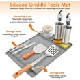 thumbnail image 4 of Silicone Griddle Mat for Blackstone, ANUNU Griddle Accessories Side Shelf Mat Grill Pad for Outdoor Grill Kitchen Counter Spatula Silicone Mat（grey））, 4 of 7