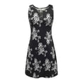 thumbnail image 3 of WISEFIN Women Floral Print Summer Sleeveless Hollow Out Round Neck Casual Mini Dress, 3 of 5