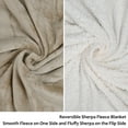 thumbnail image 3 of Catalonia Fleece Sherpa Throw Blanket 50" x 60" Reversible Fuzzy Micro Plush All Season TV Blanket for Bed or Couch, 3 of 7
