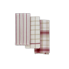 Cuisinart Oversized Kitchen Towels, Set of 3, 18 x 28 inches, Red/Tan Plaid