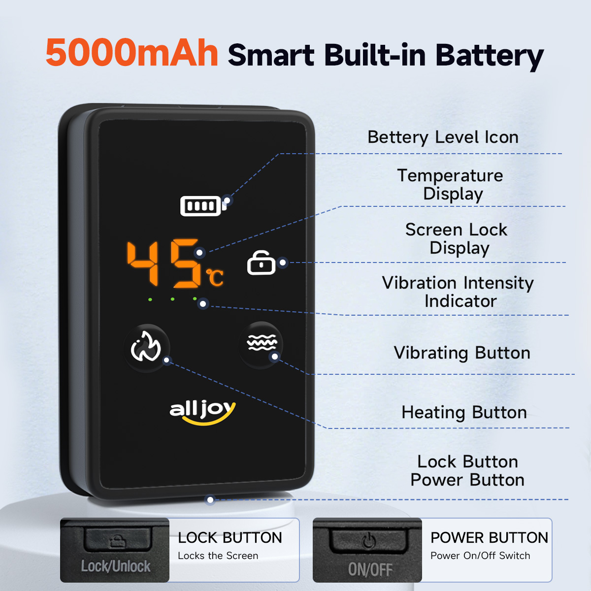 ALLJOY Cordless Lower Back Massager with Heat, Rechargeable photo 8