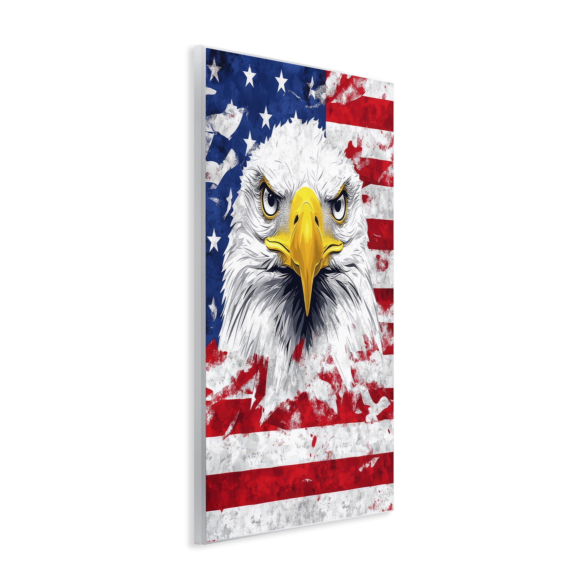 Stupell Industries Patriotic Bald Eagle Flag Wall Plaque Art, design by The Wands Want