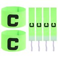 thumbnail image 1 of GAXIRE 6Pcs Wear Resistant Soccer Captain Armbands Light Green for Football Training, 1 of 6