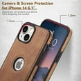 thumbnail image 2 of Allytech for Apple iPhone 13 Pro Max Case Luxury Leather Business Vintage Slim Non-Slip Soft Grip Shockproof Protective Cover, Brown, 2 of 6