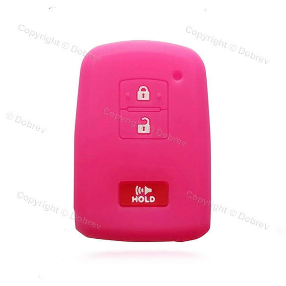 Silicone Cover Skin Case Fob Entry for Toyota 4 Runner Tacoma Smart Remote Key (pink)
