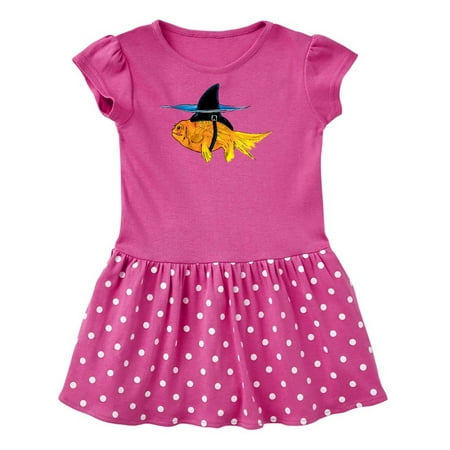 

Inktastic Funny Goldfish with Shark Fin Gift Toddler Girl Dress