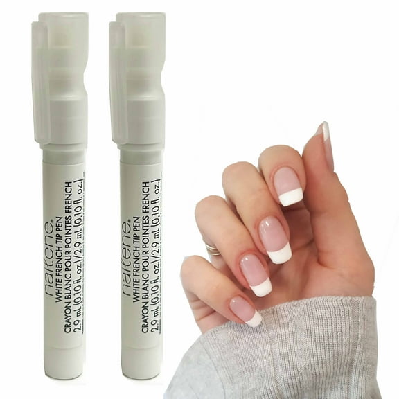 2 Pc Nail Art Polish Pen French Manicure White Tip Pedicure Traditional Nails