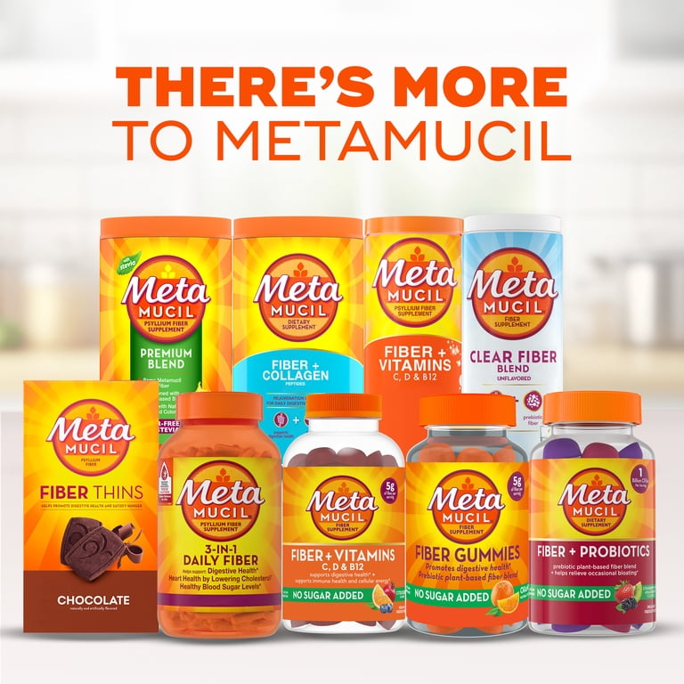 Metamucil Fiber Supplement, Clear Fiber Powder for Digestive Health, 75 Servings - Walmart.com Metamucil Fiber Supplement, Clear Fiber Powder for Digestive Health, 75 Servings - Walmart.com
