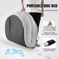 thumbnail image 3 of KFFKFF Human-Sized Pet Lounger, 67.7"x35"x9.8", Adult Pet Bed with Removable Faux Rabbit Fur, Egg Crate Foam, Pocket for Toys, Spacious Pet Sofa, Light Grey, 3 of 9