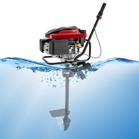 Miumaeov 4 Stroke 8HP Electric Outboard Motor, Gas Powered Boat Motor Engine Water Cooling TCI System, Outdoor Adjustable Machine Hanger Board Motor Heavy Duty Boat Engine