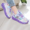 thumbnail image 4 of B91xZ Sneakers for Girls With Lights Breathable Princess Lightweight Casual Lighting Kids Up Night Shoes Light (Purple, 11 Little Child), 4 of 5