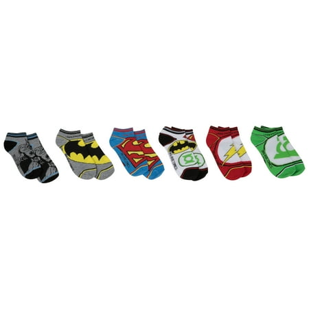 

DC Super Hero Logos 6-Pair Pack of Low Cut Kids Socks