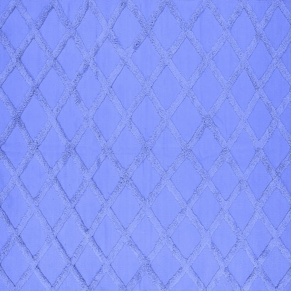 Ahgly Company Machine Washable Indoor Square Oriental Blue Industrial Area Rugs, 5' Square