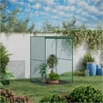 thumbnail image 5 of Outsunny 4'x4' Crop Cage | Plant Protection Tent with Zippered Doors for Garden, Backyard | Forest Green | Steel Frame, 5 of 5