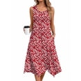 thumbnail image 2 of Fantaslook Floral Tank Dresses for Women Flowy Sleeveless Asymmetrical Hem Dress Beach Sundress with Pockets, 2 of 9