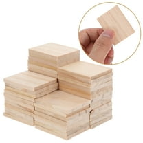 LEORX Beige Rectangle Wood Blanks Versatile Craft Supplies for Home 50Pcs
