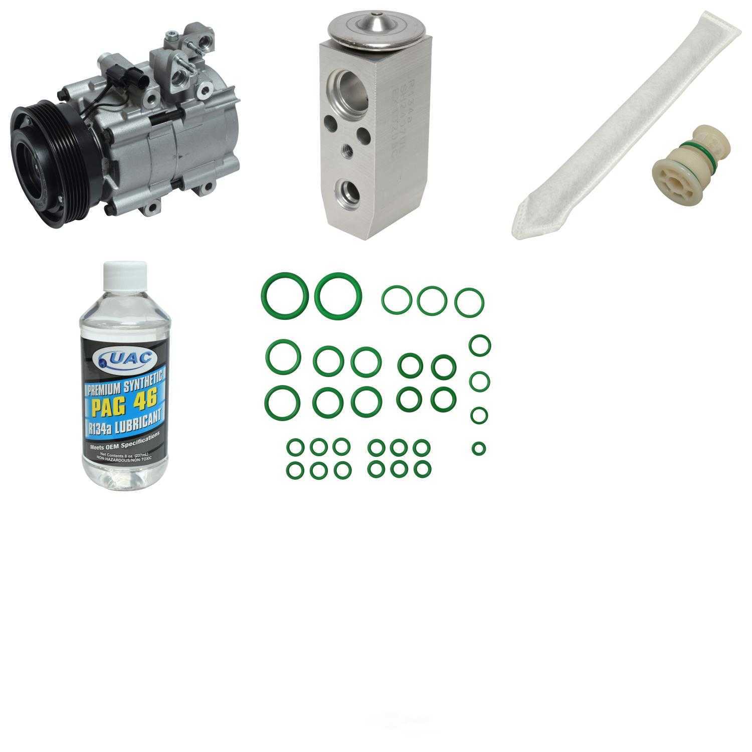 A/C Compressor and Component Kit -- Compressor Replacement Kit Fits select: 2009 KIA SORENTO