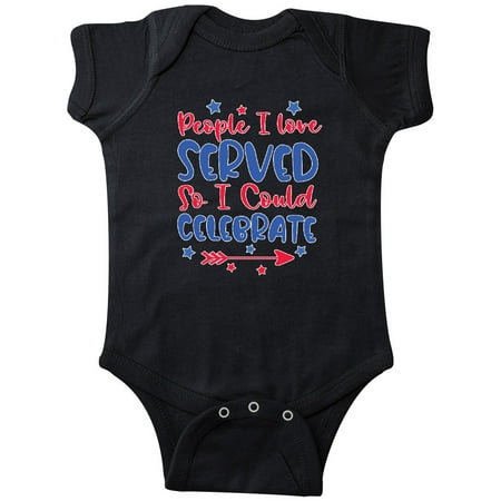 

Inktastic Memorial Day People I Loved Served So I Could Celebrate Gift Baby Boy or Baby Girl Bodysuit