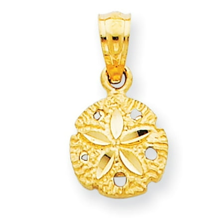 Lex & Lu 14k Yellow Gold Sand Dollar Pendant LAL77358