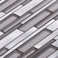 thumbnail image 4 of Sample - Taupe Gray Aluminum Metallic Metal Crystal Glass Textured Mosaic Tile Backsplash, 4 of 6