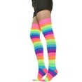 thumbnail image 3 of Angelina Women's Rainbow Thigh High Socks, 3 of 3